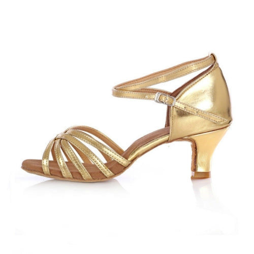 Wear-resistant Stiletto Adult Latin Dance Shoes Sandals for Women, Shoe Size:41(Gold)
