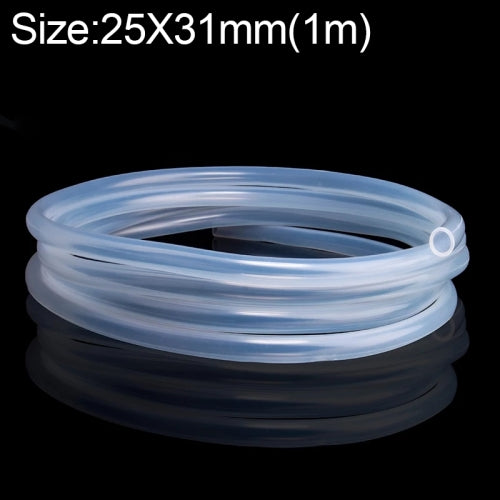 Food Grade Transparent Silicone Rubber Hose Out Diameter Flexible Silicone Tube, Specification:25x31mm(1m)