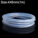 Food Grade Transparent Silicone Rubber Hose Out Diameter Flexible Silicone Tube, Specification:4x6mm(1m)