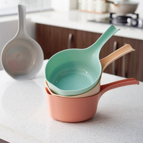 8 PCS Thickened Long Handle Water Scoop Household Washing Vegetable Spoon Random Color Delivery