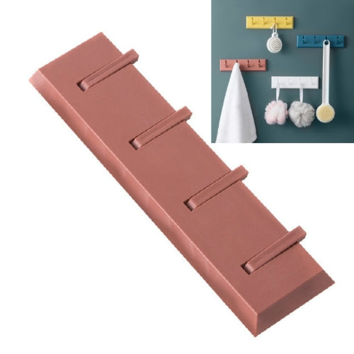 Creative Paste Hook Bathroom Kitchen Rack Wall Door Rear Hook Coat Hanger(Red)