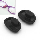 2 Pairs Glasses Accessories Bayonet Plastic Nose Pad Embedded Candy-colored Small Nose Pad Holder(Black)