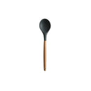 Silicone Wood Handle Spatula Heat-resistant Soup Spoon Non-stick Special Cooking Shovel Kitchen Tools Round Soup Spoon