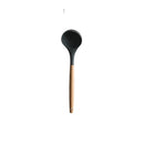 Silicone Wood Handle Spatula Heat-resistant Soup Spoon Non-stick Special Cooking Shovel Kitchen Tools Large Soup Spoon