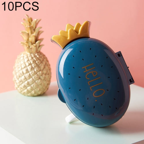 10 PCS Creative Personality Household Draining Clamshell Soap Box With Lid(Blue)