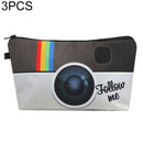 3 PCS Printing Makeup Bags With Multicolor Pattern Cute Cosmetics Pouchs For Travel Ladies Pouch Women Cosmetic Bag(hzb707)