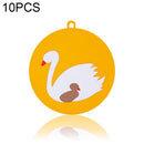 10 PCS Anti-scald and Heat-resistant Placemats Home Waterproof and Oil-proof Table Mats Silicone Coasters, Size:Large, Style:Swan
