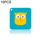 10 PCS Anti-scald and Heat-resistant Placemats Home Waterproof and Oil-proof Table Mats Silicone Coasters, Size:Large, Style:Owl