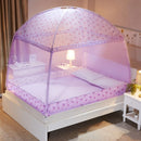 Three-door Heightening Yurt Printed Zipper Mosquito Net, Size:120x200 cm(Purple)