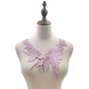 Lace Flower Embroidered Collar Fake Collar Clothing Accessories, Size: 31 x 30cm, Color:Purple