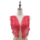 Red 1 Pair Organza Wings Shape Embroidery DIY Clothing Accessories