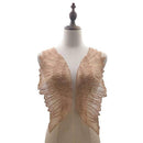 Gold 1 Pair Organza Wings Shape Embroidery DIY Clothing Accessories