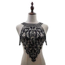 Black Embroidered Lace Collar Flower Three-dimensional Hollow Fake Collar DIY Clothing Accessories