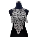 White Embroidered Lace Collar Flower Three-dimensional Hollow Fake Collar DIY Clothing Accessories