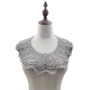 Gray Milk Silk Lace Embroidered Collar Three-dimensional Hollow Fake Collar DIY Clothing Accessories, Size: 32 x 32cm