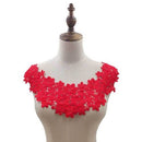 Red Lace Collar Three-dimensional Hollow Embroidered Fake Collar DIY Clothing Accessories, Size: About 45 x 26cm