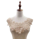 Beige Brown Lace Collar Three-dimensional Hollow Embroidered Fake Collar DIY Clothing Accessories, Size: About 45 x 26cm