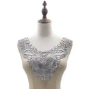 Gray Lace Butterfly Flower Embroidery Collar Flower Three-dimensional Hollow Fake Collar DIY Clothing Accessories, Size: 36 x 30cm