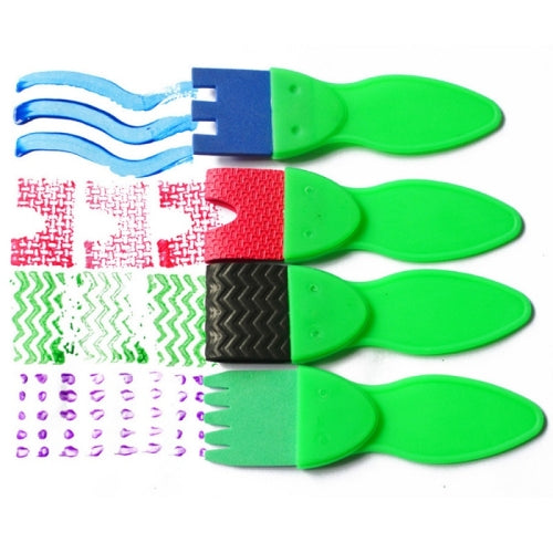 10 Packs EVA Sponge Plastic Small Fish Painting Brush Children Graffiti Painting Tool(Small Fish)