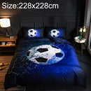 3D Printed Bedding Three-Piece Pillowcase Duvet Cover, Size:228x228cm(Dancing Football)