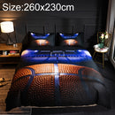 3D Printed Bedding Three-Piece Pillowcase Duvet Cover, Size:260x230cm(Basketball Court)