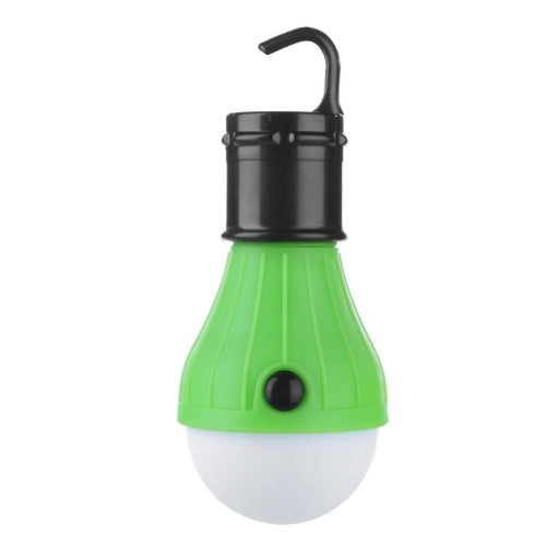 3 LEDs Mini Portable Lantern Tent Light LED Emergency Torch Camping Hanging Hook Flashlight, Package:Card(Green)