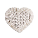 Woven Tassel Cotton Rope Love Coaster Placemat Cotton and Linen Heat Insulation Pad Home Daily Decoration