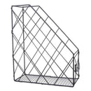 Magazine Holder Modern Desktop Book Storage Rack Iron Bookshelf(Black)