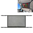 Car Roof Adjustable Simple Large Space Mesh Braided Chain Storage Bag(ArmyGreen)
