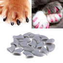20 PCS Silicone Soft Cat Nail Caps / Cat Paw Claw / Pet Nail Protector/Cat Nail Cover, Size:L(Gray)