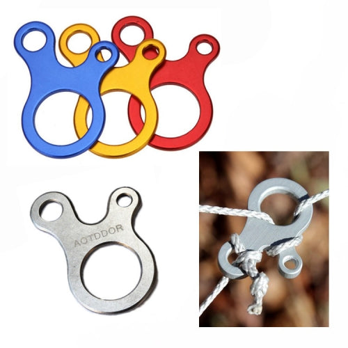 10 PCS Camping Tent Cord Rope Fastener Carabiner Hook Hanger Tightener Wind Rope Buckles(Red)