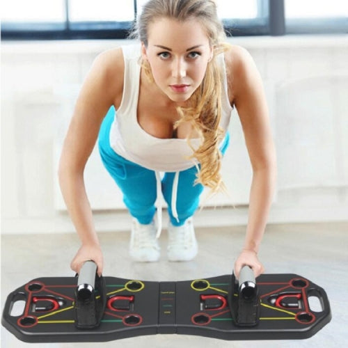 Push-Up Bracket Home Chest Muscle Training Aid Multi-Function Push-Up Board Fitness Equipment, Style:Without Drawstring