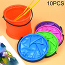 10 PCS No Compartment Folding Art Painting Bucket Pen Washing Bucket Random Colour