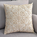 Cotton Cord Embroidery Pillow Cushion Cover without Core, Size: 50x50cm(Linen)