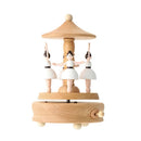 Wooden Music Box Creative Holiday Gift Home Decoration, Style:Ballerina Girl