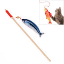 5 PCS Fish Design Tease Cat Stick Cat Catcher Teaser Pet Toy(Saury)