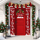 Christmas Decorations Red And Black Lattice Curtain Pull Flag Party Atmosphere Door Hanging Arrangement, Specification: Christmas Holidays