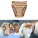 2 PCS Pet Striped Physiological Pants Dog Menstrual Pants, Size: XXL(Brown)