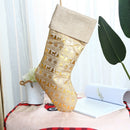 3 PCS Christmas Decoration Socks Home Bronzing Gift Bag Christmas Pendant Decoration
