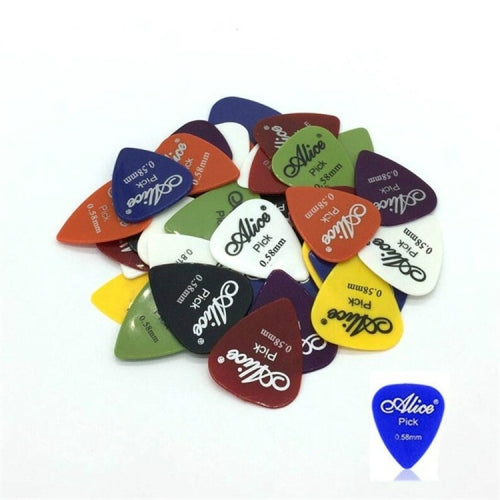 Alice 50 PCS ABS Electric Guitar Picks, Random Color Delivery, Surface:Mirror, Size:0.58mm