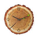 12 Inches Novelty Living Room Wall Clock Annual Ring Quartz Clock Wood Grain Silent Clock, Style:MW020-12 Twelve Words(30x30 cm)