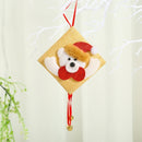 10 PCS Christmas Decorations Linen Christmas Tree Pendant Ornaments(Bear)
