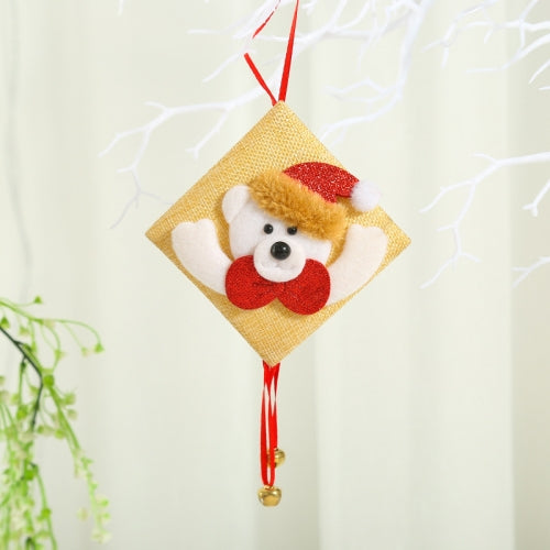 10 PCS Christmas Decorations Linen Christmas Tree Pendant Ornaments(Bear)