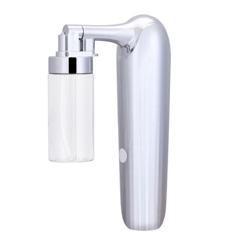 Handheld Nano-Spray Water Replenishment Device Portable Household Facial Beauty High-Pressure Oxygen Injection Device, Style:Short Pot(Silver)