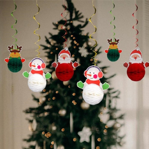 3 Sets Christmas Decorations Christmas Pull Flag Spiral Ornament, Specification: Spiral Ornaments