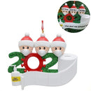 2 PCS Family Christmas Decoration Pendant 2020 Snowman Isolation Survivor Mask Pendant, Specification:3 Heads(White Man)