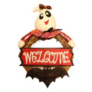 Halloween Decoration Listing Rattan Circle Wreath Haunted House Bar Doorplate Ornaments(White Ghost)