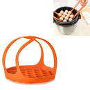 2 PCS Silicone Steamer Egg Cooker Silicone Steamer Basket, Size:6.5 Inches(Orange)