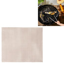 3 PCS Non-Stick Grid Sheet Teflon Barbecue Mat Grill Grid Mat, Size:33x40 cm(Brown)