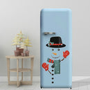 3 PCS Christmas Decorations Christmas Fridge Magnet Cartoon Magnetic Fridge Magnet(Black Hat Snowman)